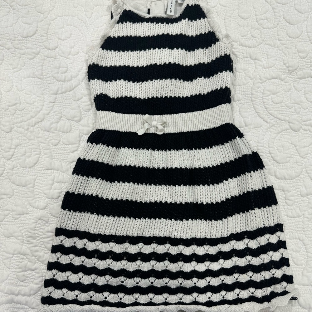 black and white dress